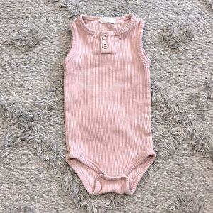 Jamie Kay Organic Essential Single Ribbed Bodysuit 3-6M OLD ROSE